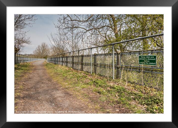 Tees Railway Walk over Cotherstone Viaduct Apr 2021 Framed Mounted Print by Richard Laidler