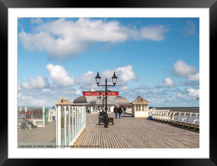 Cromer pier, Norfolk Framed Mounted Print by Chris Yaxley