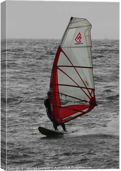 Red Sail Canvas Print by Catherine Fowler