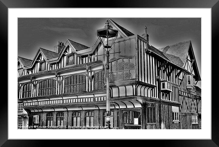 Tudor House Museum Framed Mounted Print by Louise Godwin