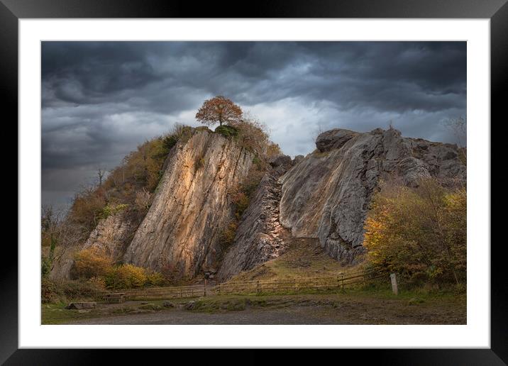 Dinas Rock at Pontneddfechan Framed Mounted Print by Leighton Collins