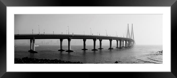Mumbai Bridge India Framed Mounted Print by Sonny Ryse