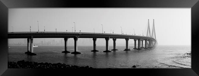 Mumbai Bridge India Framed Print by Sonny Ryse