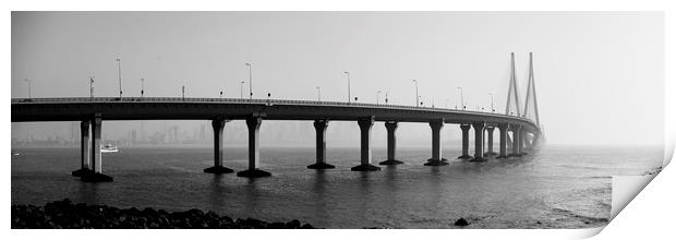 Mumbai Bridge India Print by Sonny Ryse