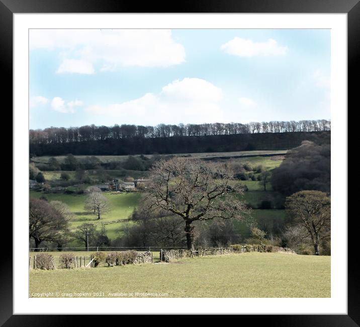 Yorkshire farmland Framed Mounted Print by craig hopkins