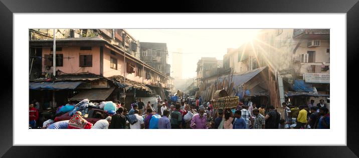 Mumbai Street Market India Framed Mounted Print by Sonny Ryse