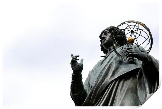 The Nicolaus Copernicus Monument in Torun, Poland Print by Paulina Sator