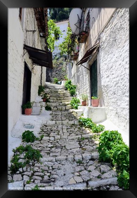 The albanian ancient city of Berat. UNESCO  Framed Print by Paulina Sator