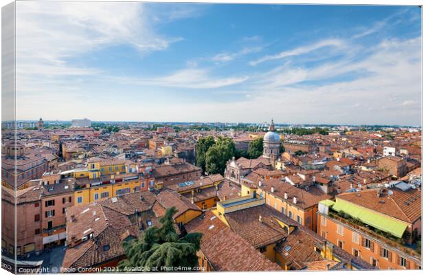 Modena city rooftops Canvas Print by Paolo Cordoni