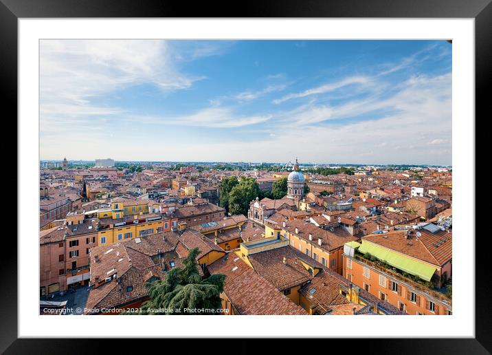 Modena city rooftops Framed Mounted Print by Paolo Cordoni