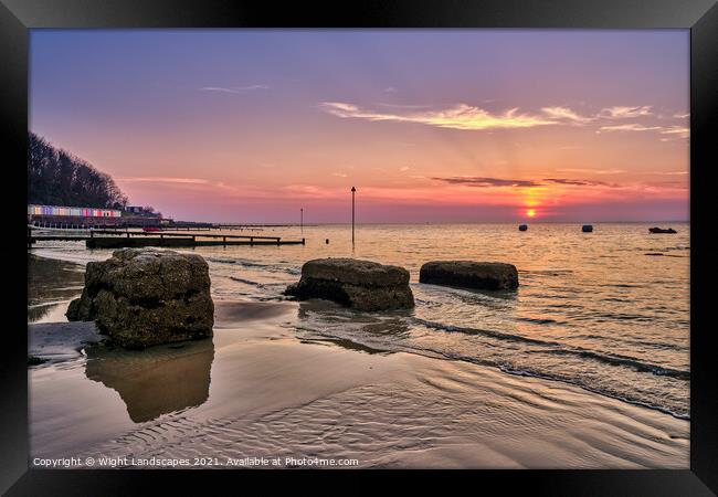 Colwell Bay Isle Of Wight Framed Print by Wight Landscapes