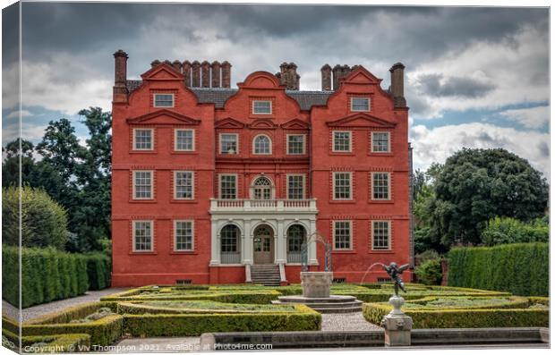 Kew Palace and Knot gardens Canvas Print by Viv Thompson