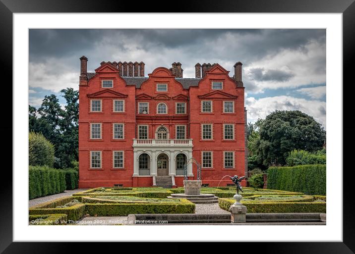 Kew Palace and Knot gardens Framed Mounted Print by Viv Thompson