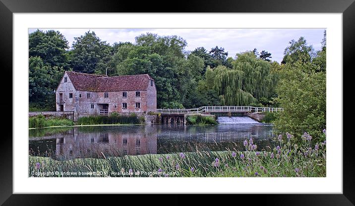 Sturminster Mill Framed Mounted Print by andrew bowkett