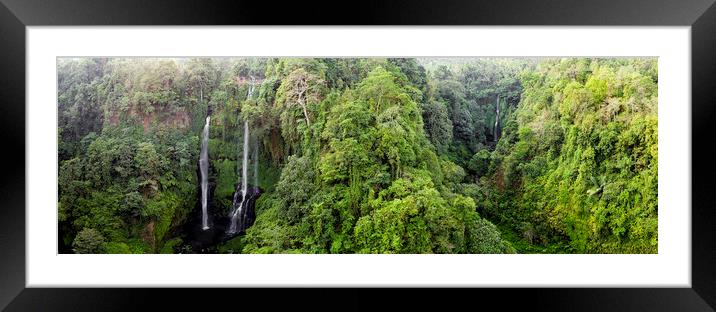 Sekumpul warterfalls bali indonesia Framed Mounted Print by Sonny Ryse