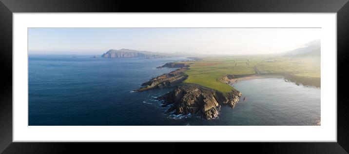 Aerial of the Dingle Peninsula Framed Mounted Print by Sonny Ryse