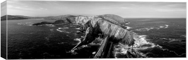 Brow Head Ireland black and white Canvas Print by Sonny Ryse