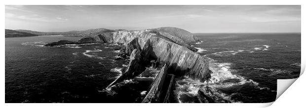 Brow Head Ireland black and white Print by Sonny Ryse