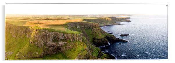 Causeway bay cliffs aerial Ireland Acrylic by Sonny Ryse