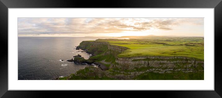 Causeway coast cliffs ireland Framed Mounted Print by Sonny Ryse