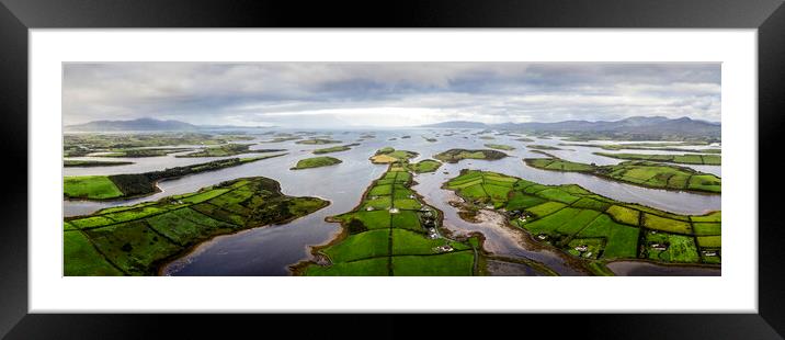 Clew Bay Islands Aerial Ireland 2 Framed Mounted Print by Sonny Ryse