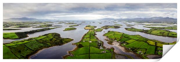 Clew Bay Islands Aerial Ireland 2 Print by Sonny Ryse