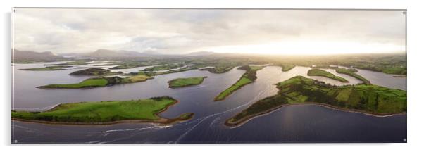 Clew Bay Islands Aerial Ireland 3 Acrylic by Sonny Ryse