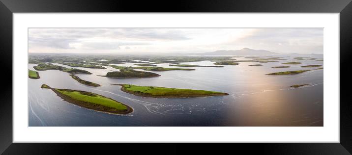 Clew Bay Islands Aerial Ireland Framed Mounted Print by Sonny Ryse