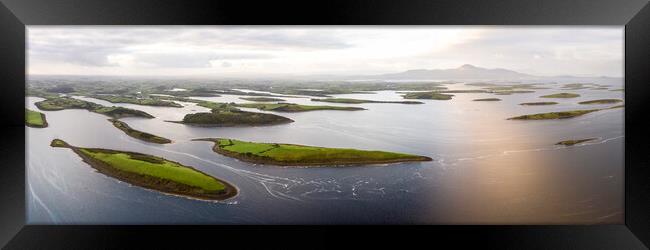 Clew Bay Islands Aerial Ireland Framed Print by Sonny Ryse