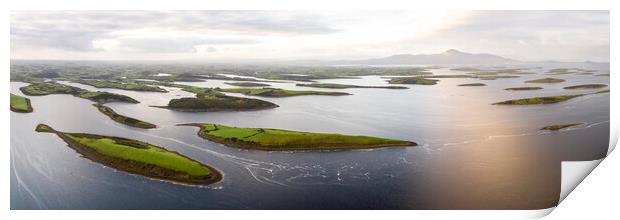 Clew Bay Islands Aerial Ireland Print by Sonny Ryse