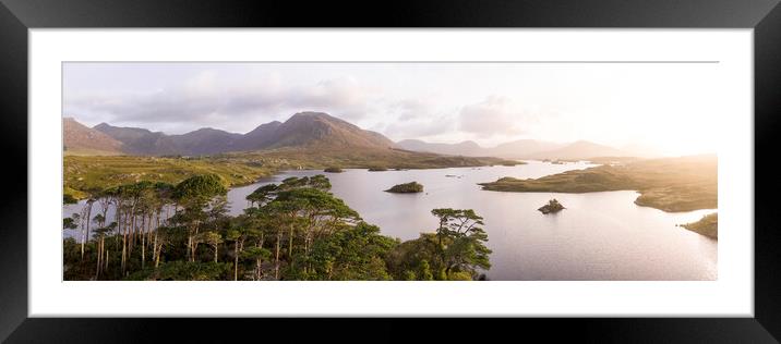 Derryclare Lough Twelve Pines island Framed Mounted Print by Sonny Ryse
