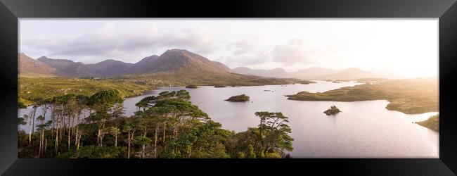 Derryclare Lough Twelve Pines island Framed Print by Sonny Ryse