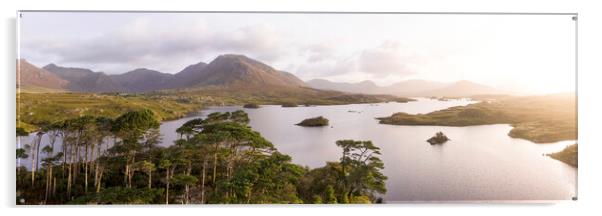 Derryclare Lough Twelve Pines island Acrylic by Sonny Ryse