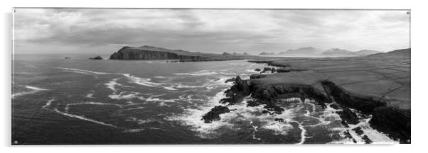 Dingle Peninsula black and white ireland Acrylic by Sonny Ryse