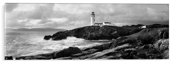 Fanad Lighthouse Ireland Wild Atlantic Way black and white Acrylic by Sonny Ryse