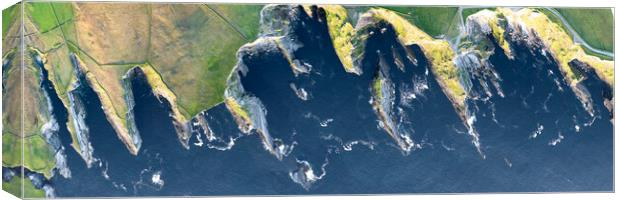 kerry Cliffs Aerial Ireland Canvas Print by Sonny Ryse