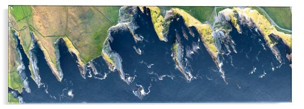 kerry Cliffs Aerial Ireland Acrylic by Sonny Ryse