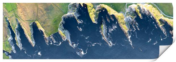 kerry Cliffs Aerial Ireland Print by Sonny Ryse
