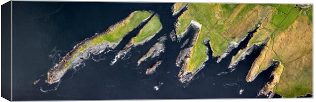 Wild Atlantic way rocky coast from above ireland Canvas Print by Sonny Ryse