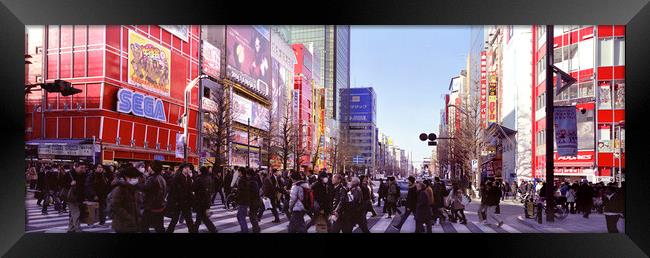 Tokyo Pedestrian Crossing Japan Framed Print by Sonny Ryse