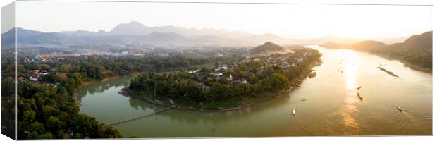 Luang Prabang and the Mekong River Laos Canvas Print by Sonny Ryse