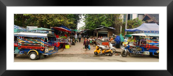 Luang Prabang Street Market Laos 2 Framed Mounted Print by Sonny Ryse