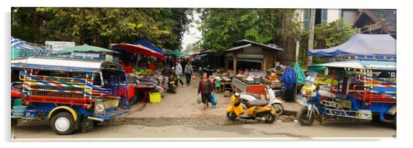 Luang Prabang Street Market Laos 2 Acrylic by Sonny Ryse