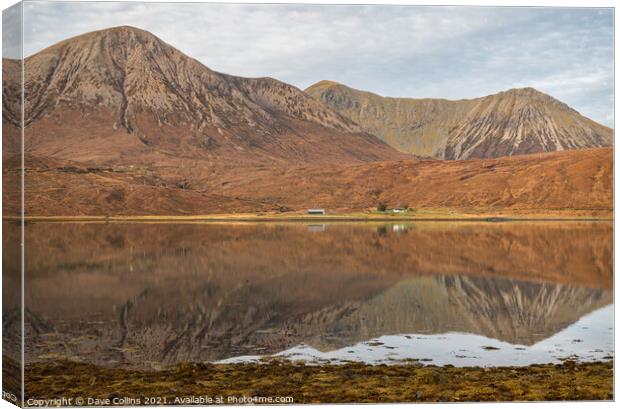 Autumn Reflections in Loch Ainort, Isle of Skye, Scotland Canvas Print by Dave Collins