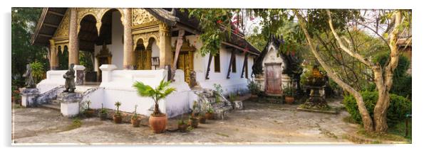 Wat Choum Khong Sourin Tharame Luang Prabang Temple Acrylic by Sonny Ryse