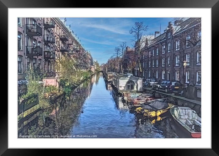 Amsterdam Apartments Digital Art Framed Mounted Print by Ian Lewis