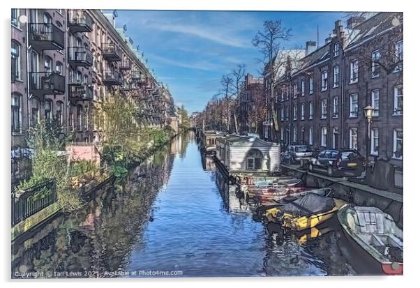 Amsterdam Apartments Digital Art Acrylic by Ian Lewis
