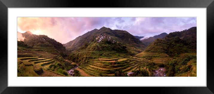 Cambula Rice Terraces Banaue Philippines Framed Mounted Print by Sonny Ryse