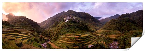 Cambula Rice Terraces Banaue Philippines Print by Sonny Ryse