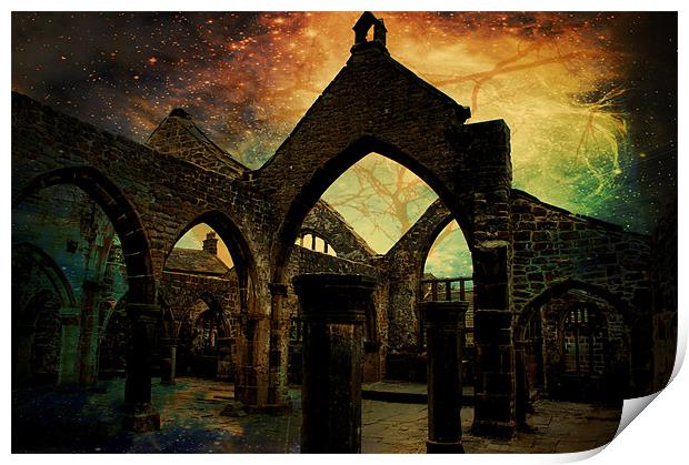 Night in the Ruins. Print by Jacqui Kilcoyne